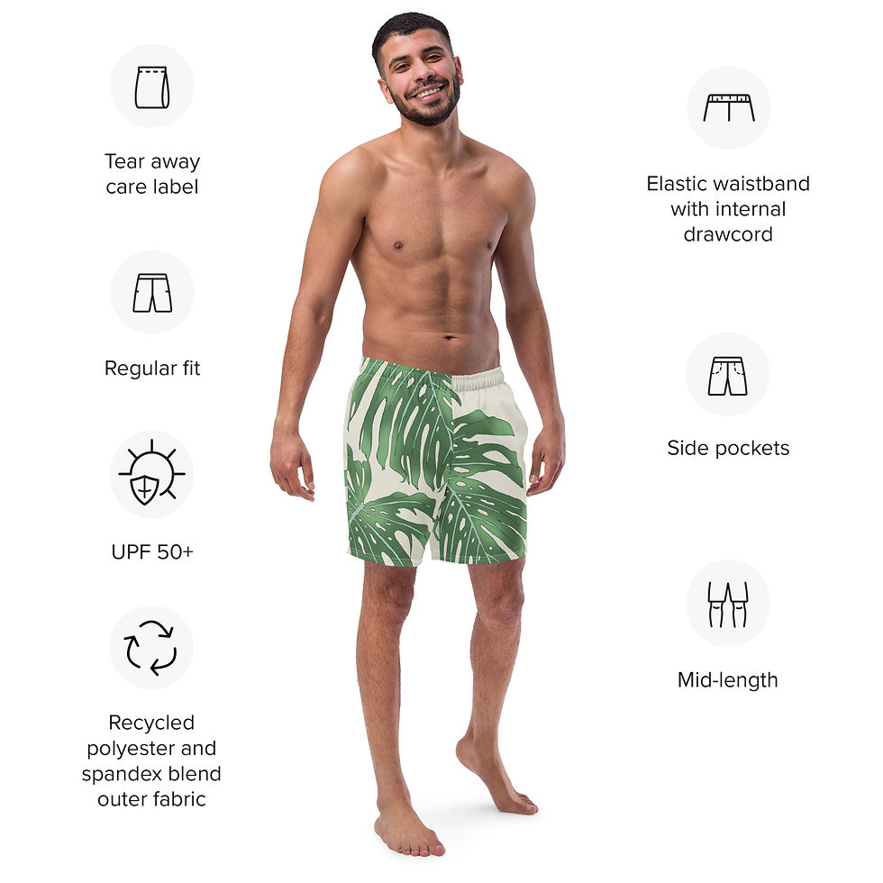 Thumbnail: All-Over Print Recycled Swim Trunks