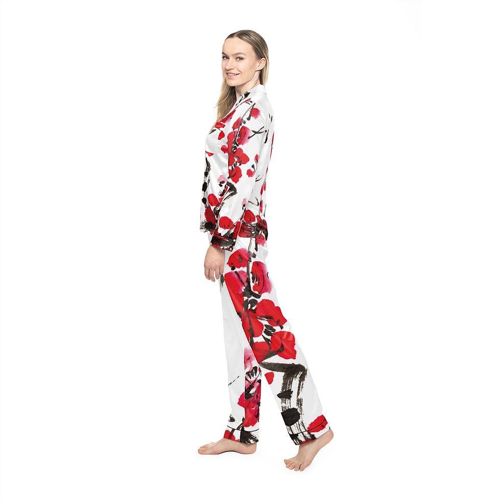 Thumbnail: Women's Satin Pajamas (AOP)