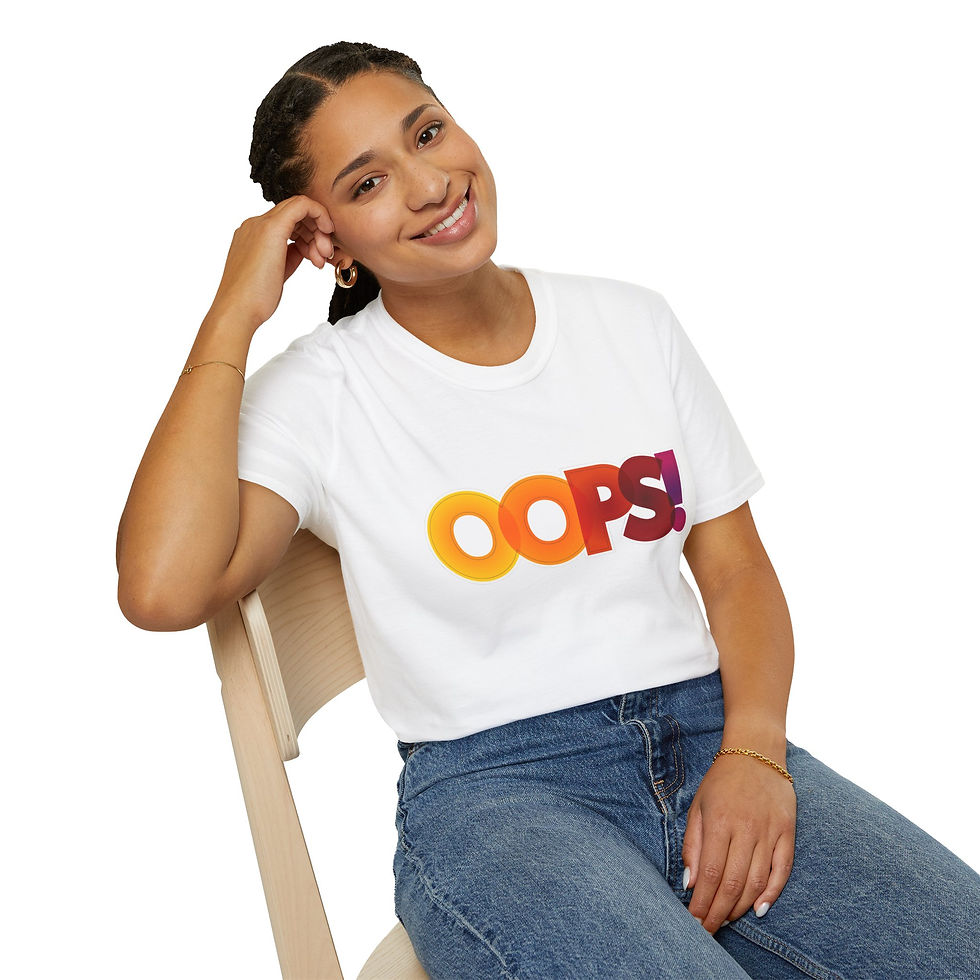 Thumbnail: Oops! Retro Gradient T-Shirt — Funny Casual Graphic Tee.