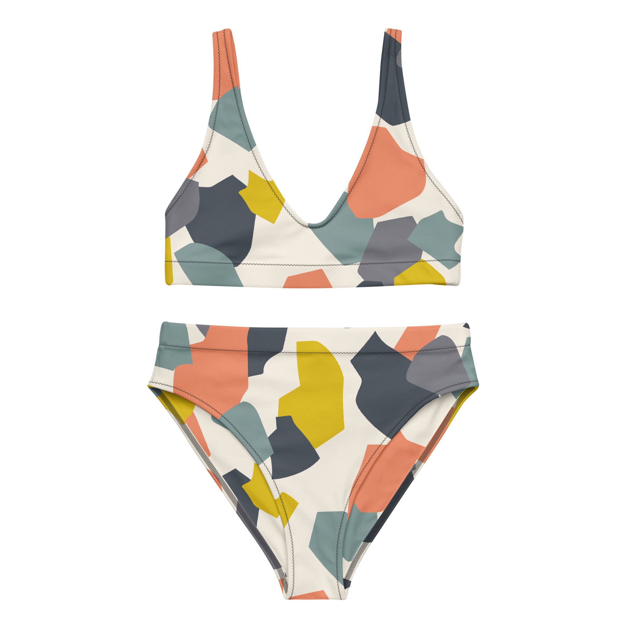 Recycled high-waisted bikini