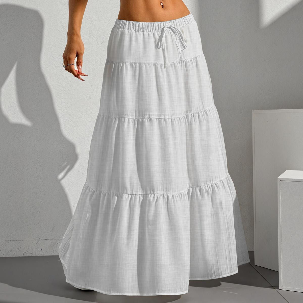 All-Over Print Women's Pleated Long Skirt
