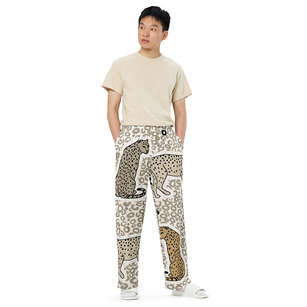 Thumbnail: All-over print unisex wide-leg pants