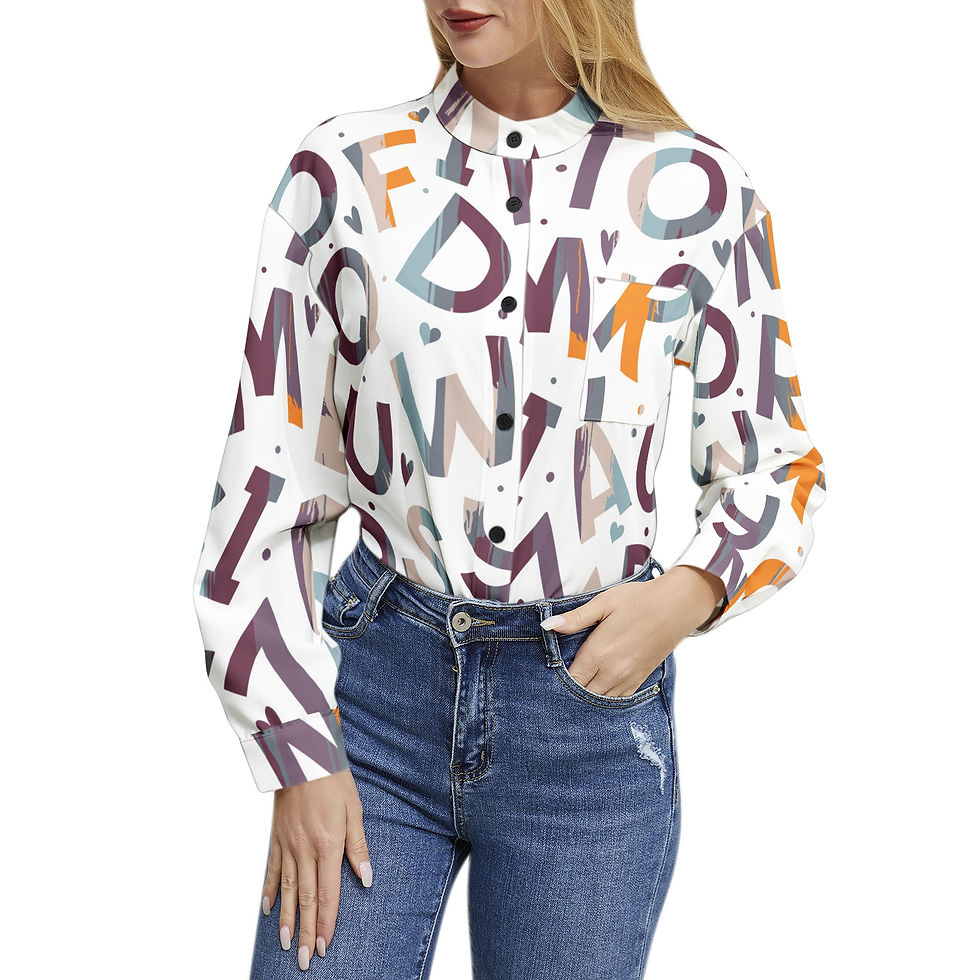 Thumbnail: Long Sleeve Button Up Casual Shirt Top