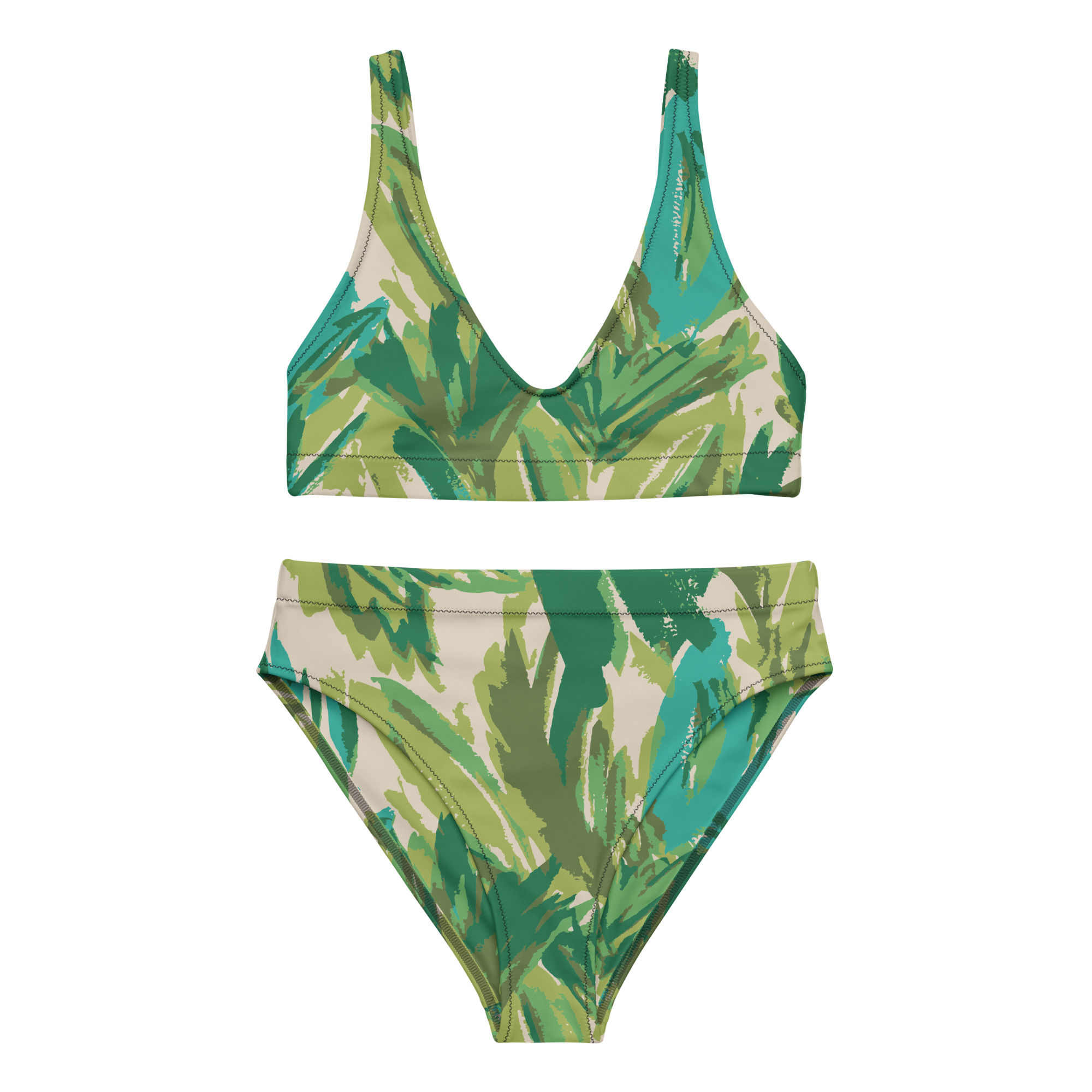 Recycled high-waisted bikini