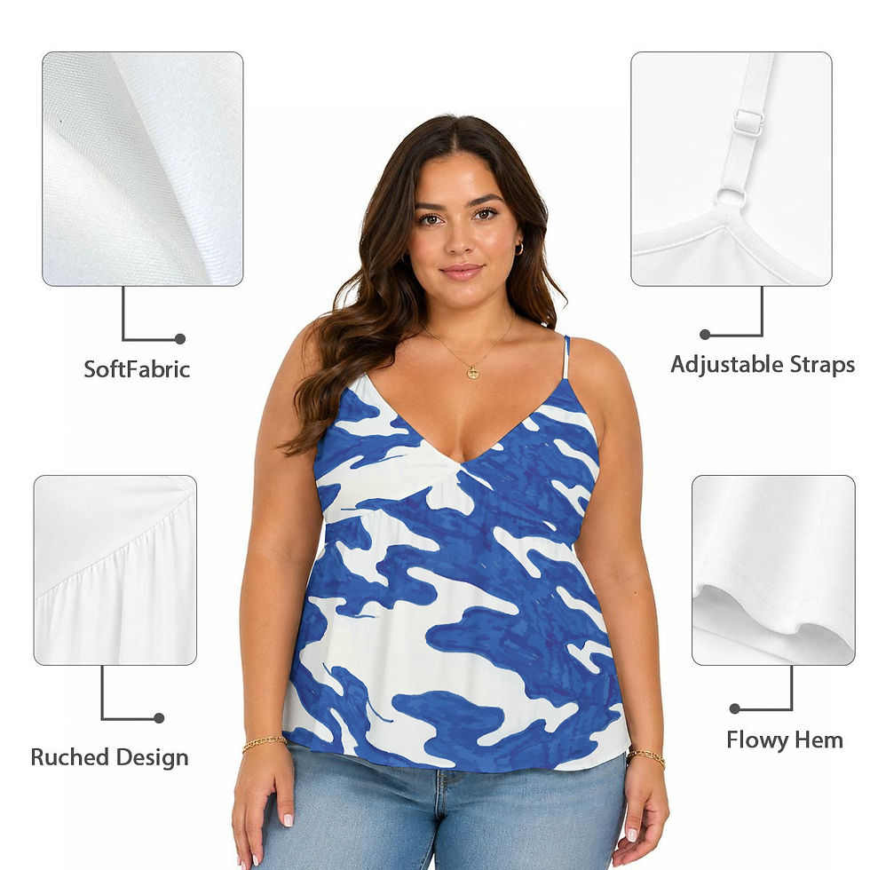 Thumbnail: All-Over Print Women's Cami Peplum Top