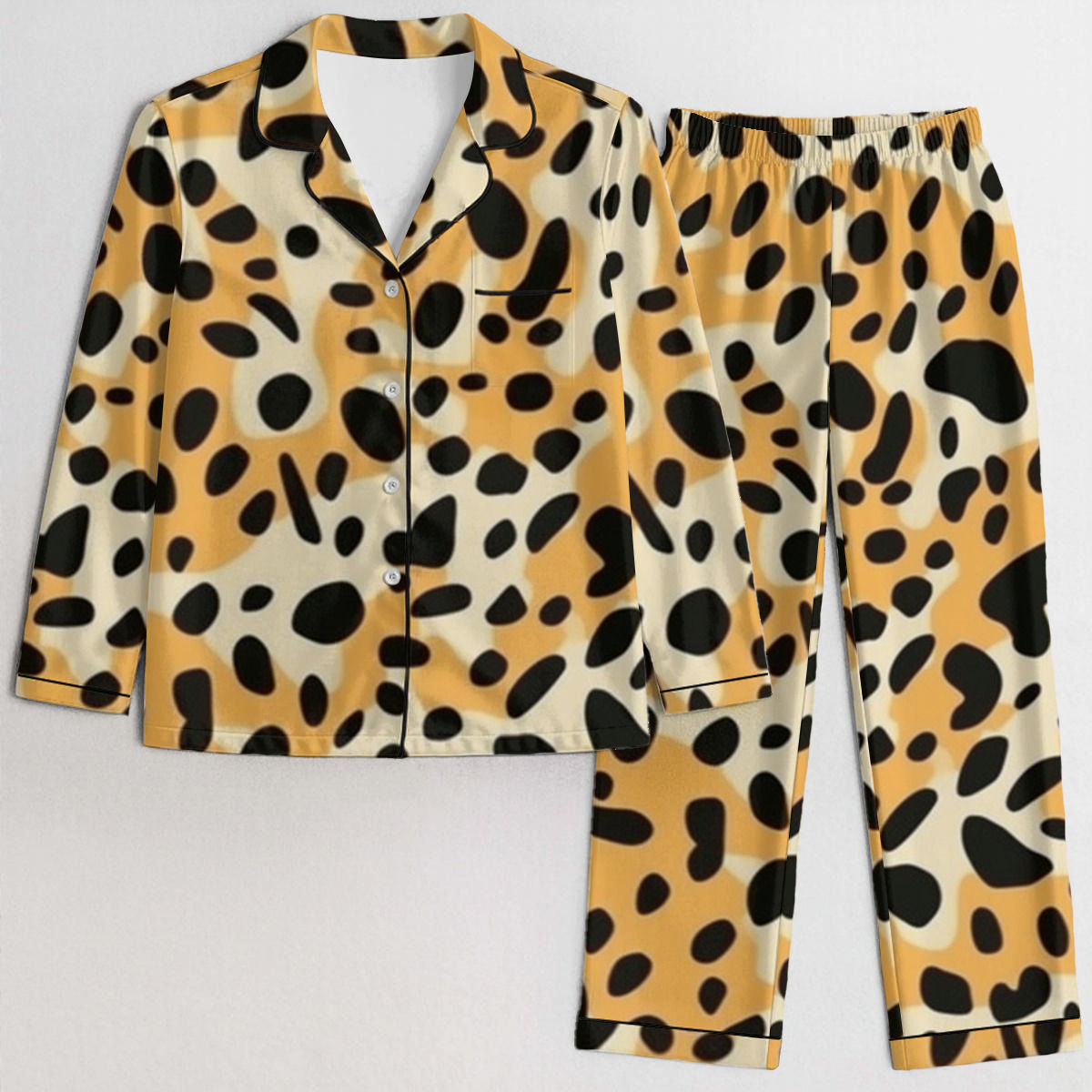 All-Over Print Women's Satin Pajama Set