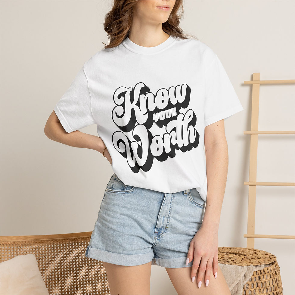 Thumbnail: Know Your Worth T-Shirt — Empowerment Graphic Tee