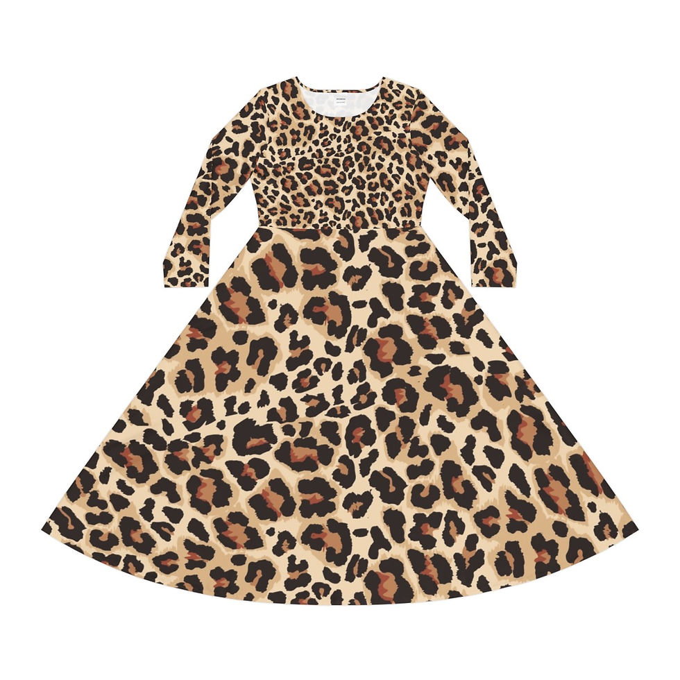 Thumbnail: Women's Long Sleeve Dance Dress (AOP)