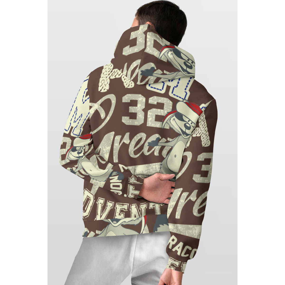 All-Over Print Men's Thicken Pullover Hoodie