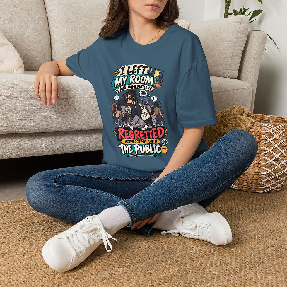 Thumbnail: I Left My Room T‑Shirt — Funny Introvert Graphic Tee