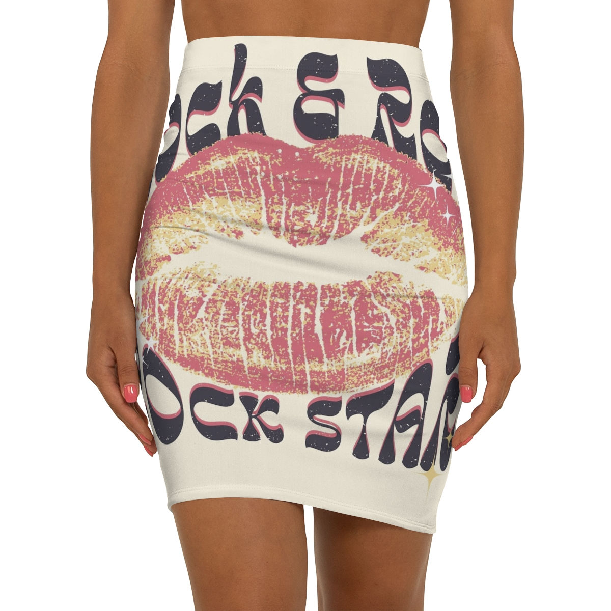 Women's Mid-Waist Pencil Skirt (AOP)