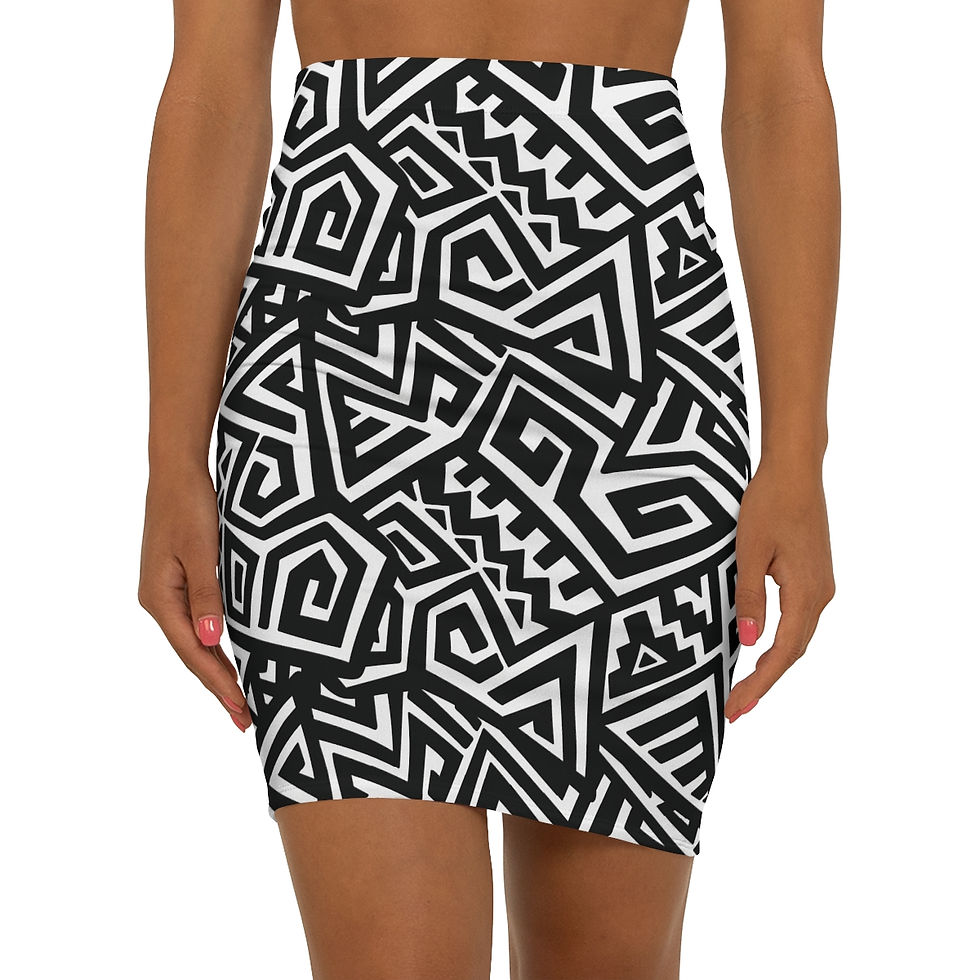 Thumbnail: Women's Mid-Waist Pencil Skirt (AOP)
