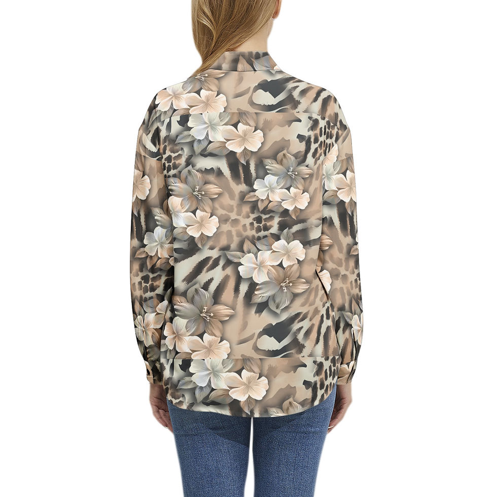 Thumbnail: Long Sleeve Button Up Casual Shirt Top