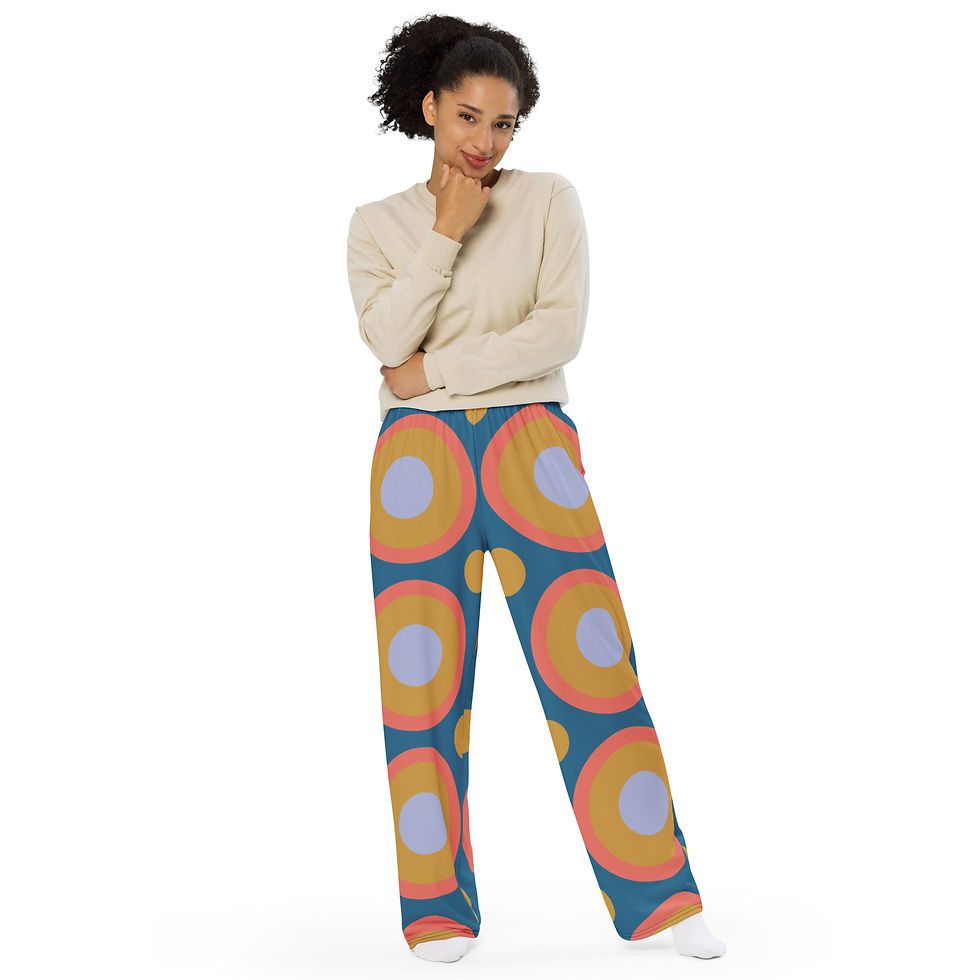 Thumbnail: All-over print unisex wide-leg pants