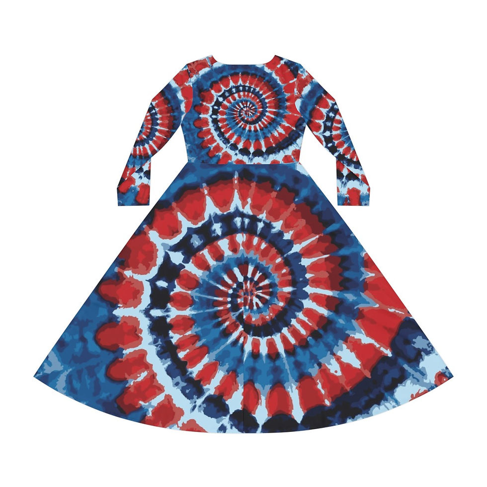 Thumbnail: Women's Long Sleeve Dance Dress (AOP)