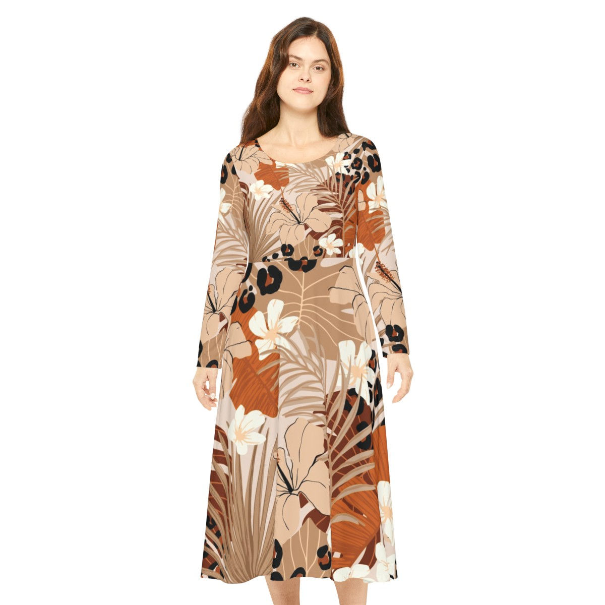 Women's Long Sleeve Dance Dress (AOP)