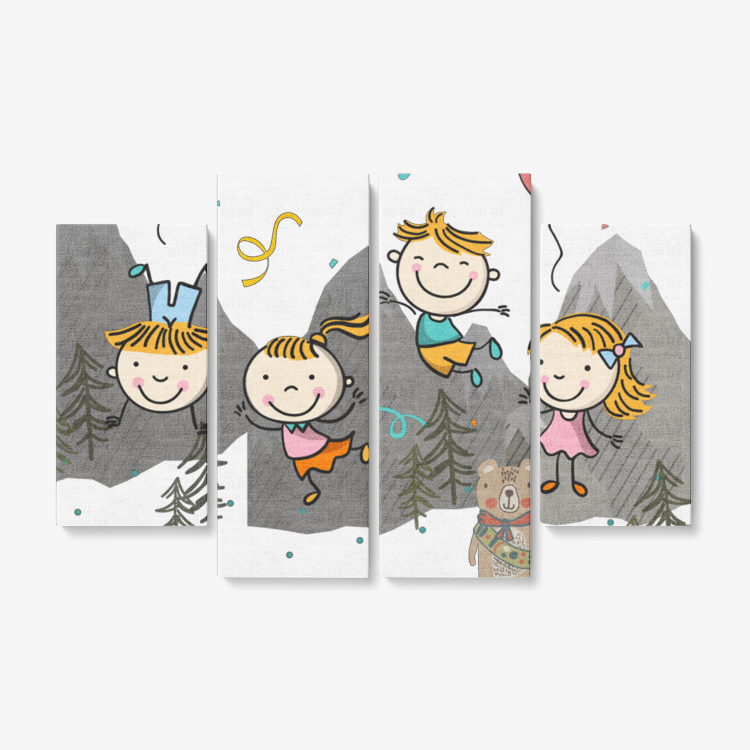 4 Piece Canvas Wall Art for Living Room