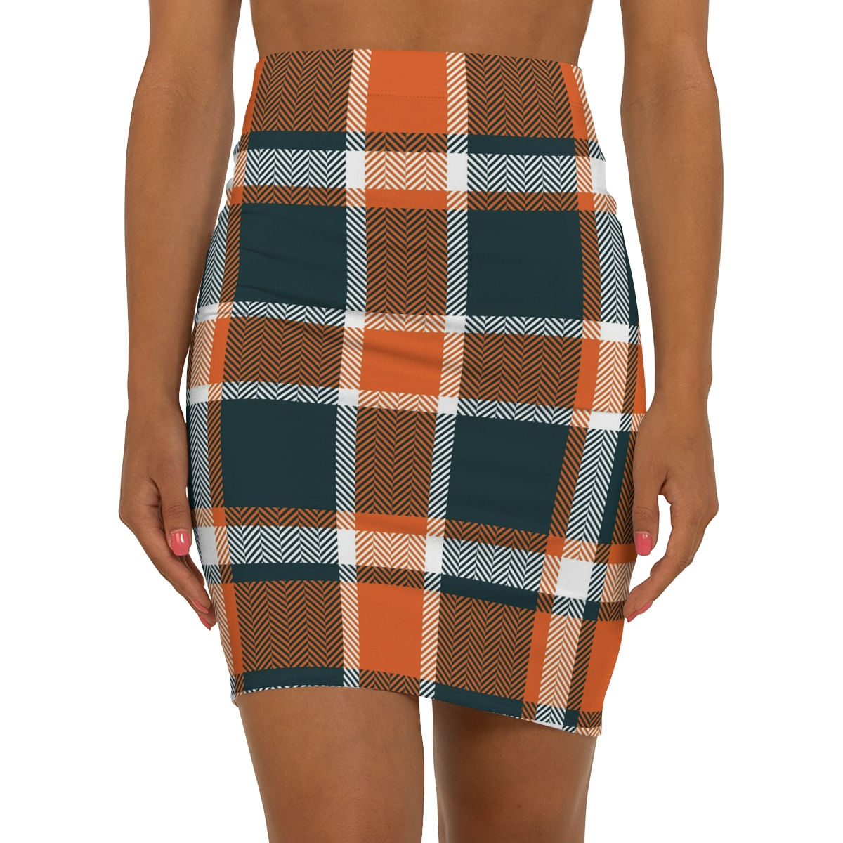 Women's Mid-Waist Pencil Skirt (AOP)
