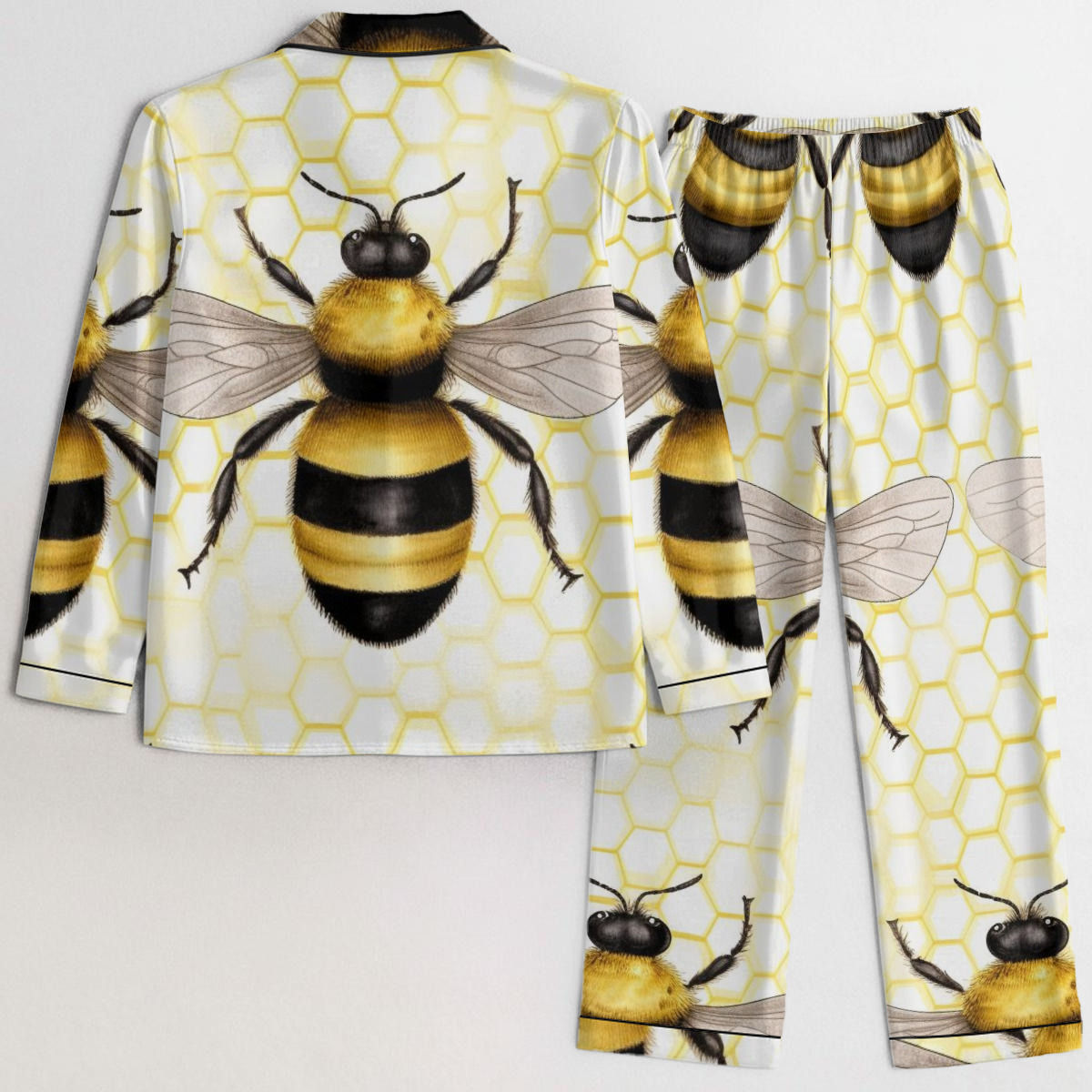 All-Over Print Women's Satin Pajama Set