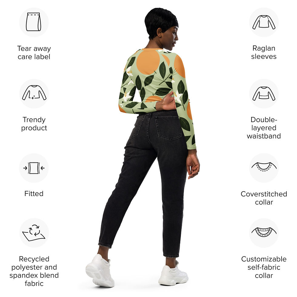 Thumbnail: Recycled long-sleeve crop top