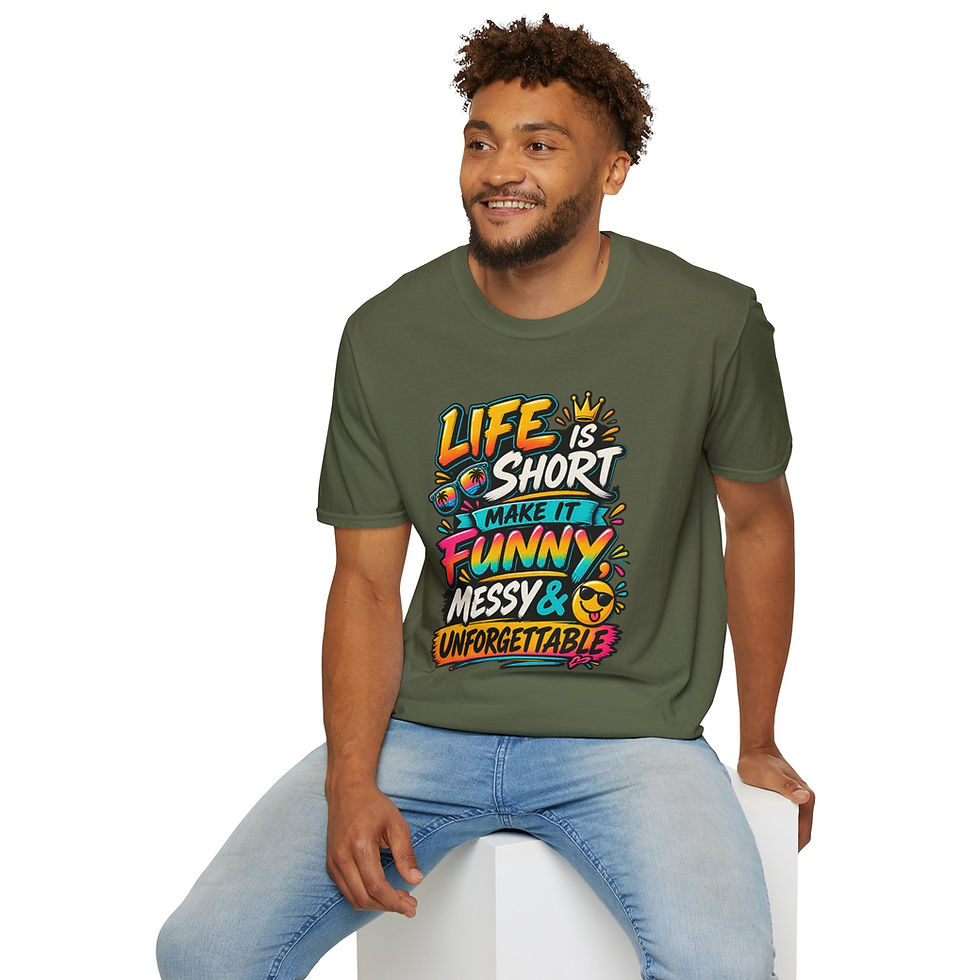 Thumbnail: Life Is Short Make It Funny T-Shirt — Funny Inspirational Graphic Tee