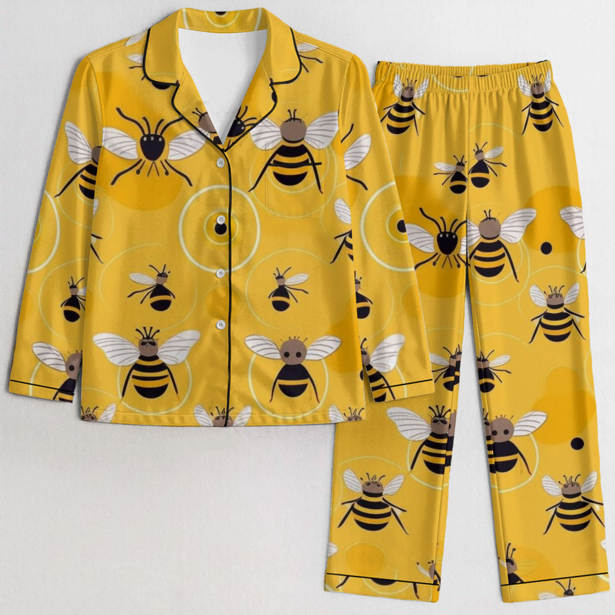 All-Over Print Women's Satin Pajama Set