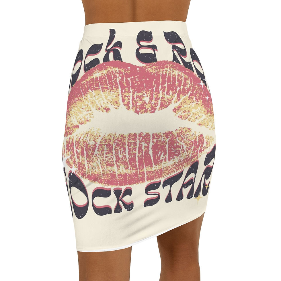 Thumbnail: Women's Mid-Waist Pencil Skirt (AOP)