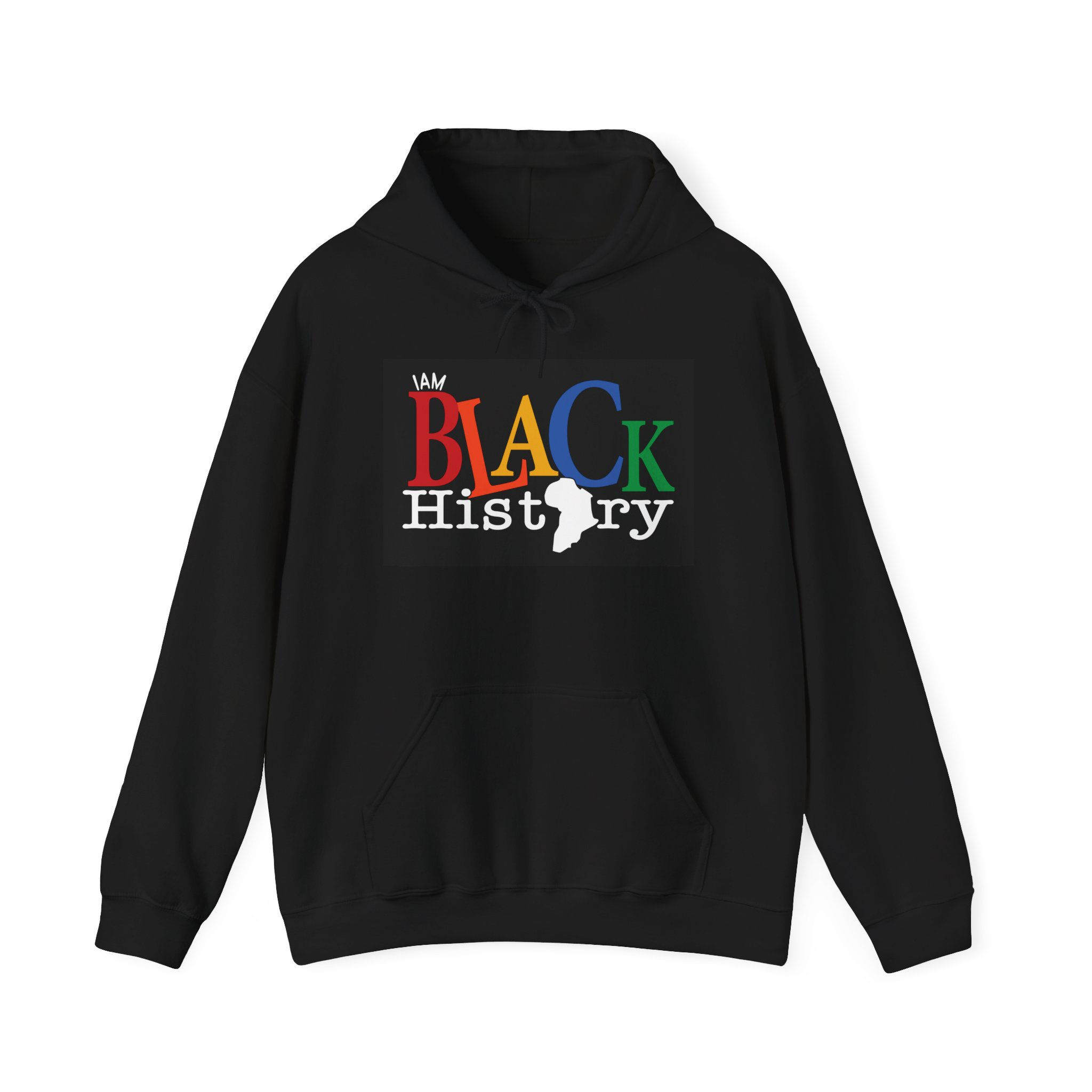 Black History Hoodie — Colorful "I AM BLACK History" Design