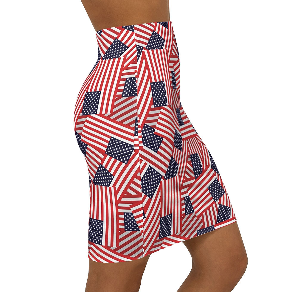 Thumbnail: Women's Mid-Waist Pencil Skirt (AOP)