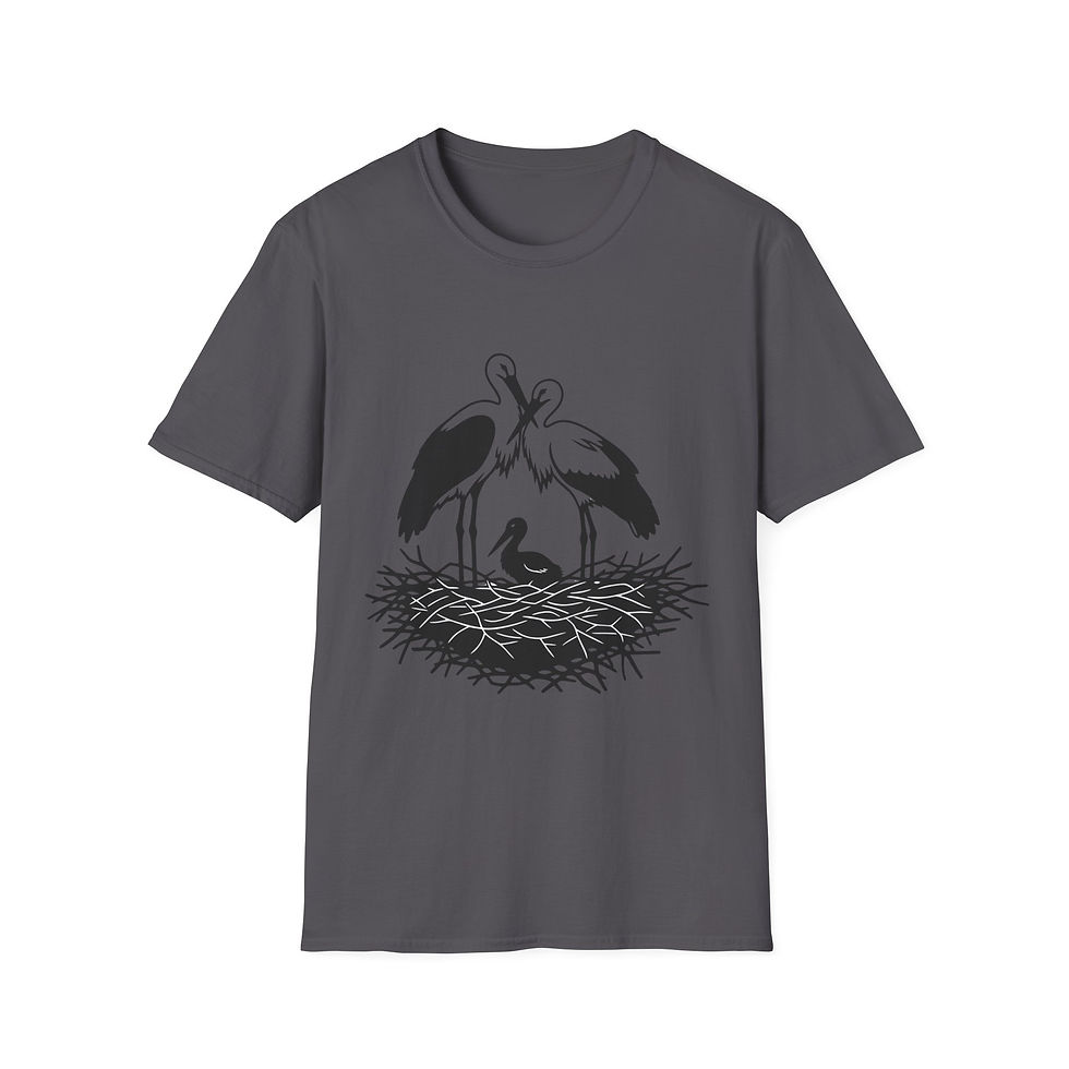 Thumbnail: Stork Family Nest T-Shirt — Motherhood & New Baby Celebration Tee