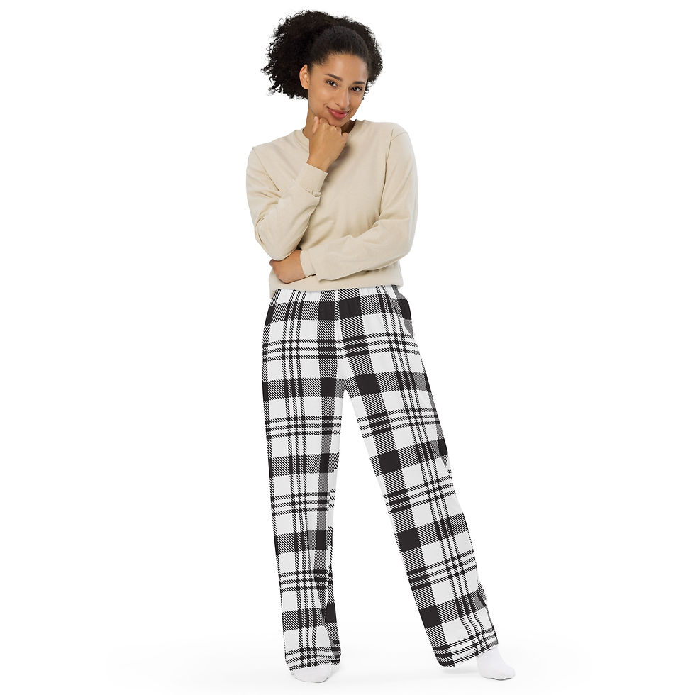 Thumbnail: All-over print unisex wide-leg pants