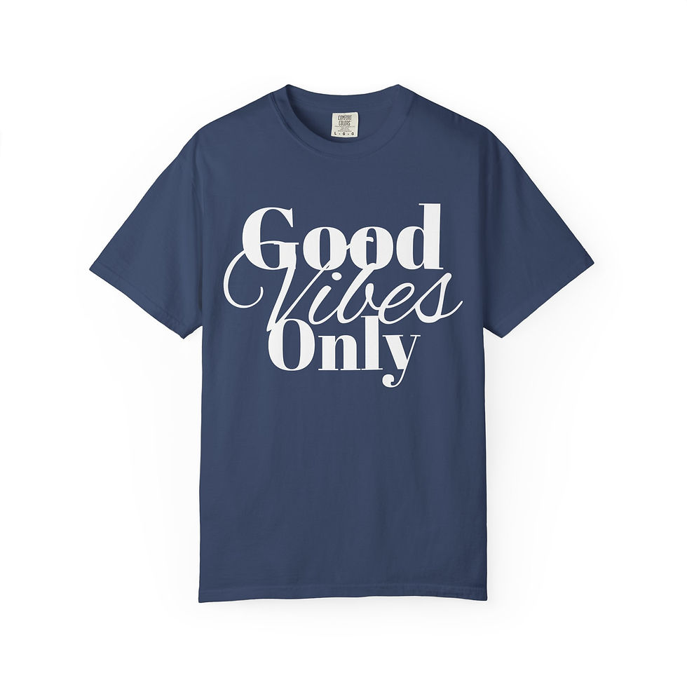 Thumbnail: Good Vibes Only T-Shirt — Positive Message Graphic Tee