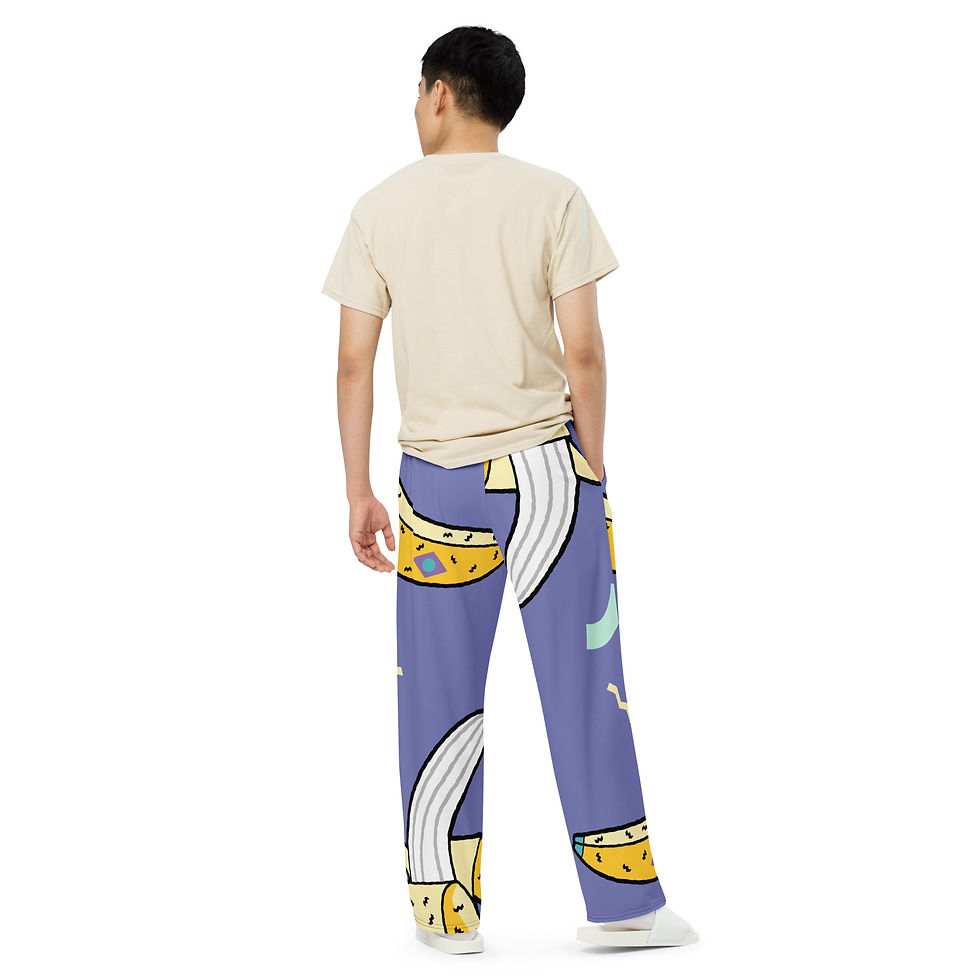 Thumbnail: All-over print unisex wide-leg pants