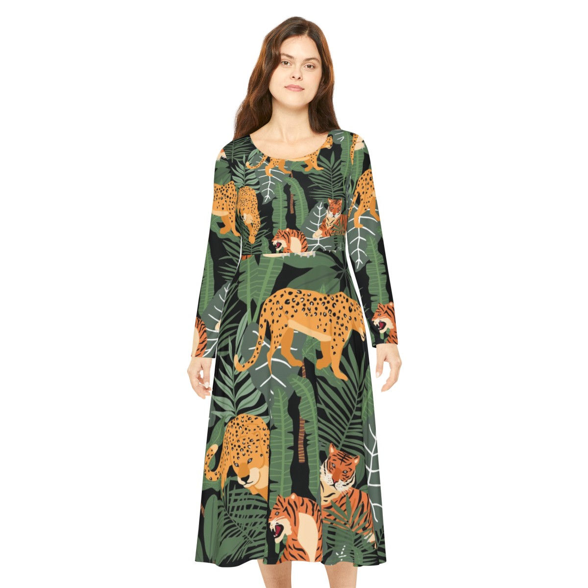 Women's Long Sleeve Dance Dress (AOP)