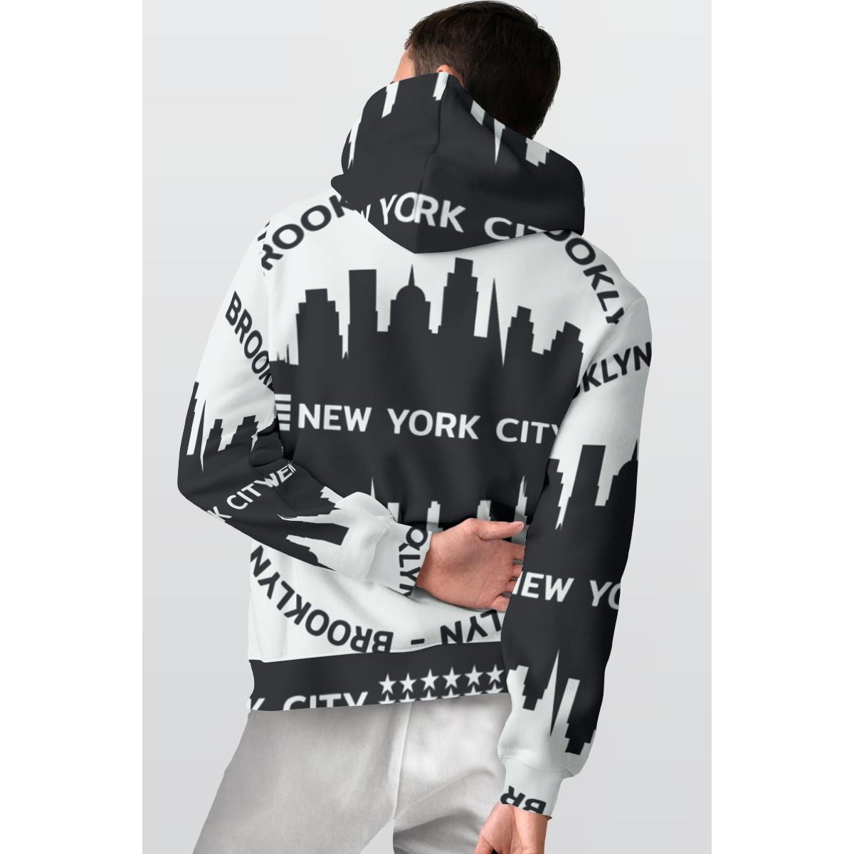 All-Over Print Men's Thicken Pullover Hoodie