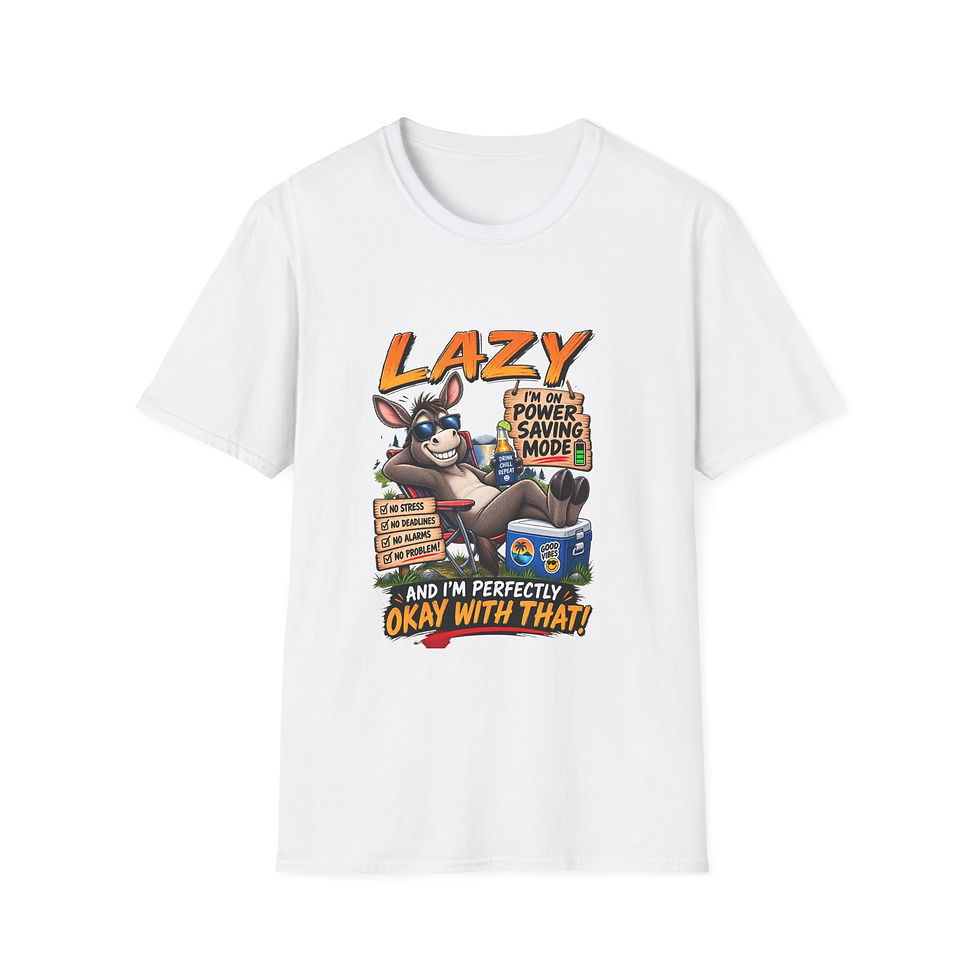 Thumbnail: Lazy Donkey T‑Shirt — "I'm on Power Saving Mode" Funny Casual Tee
