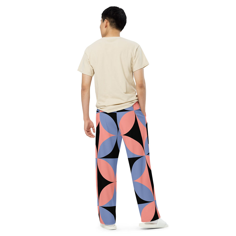 Thumbnail: All-over print unisex wide-leg pants