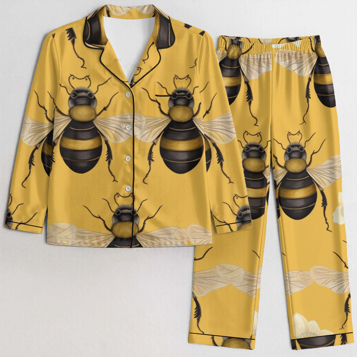 All-Over Print Women's Satin Pajama Set
