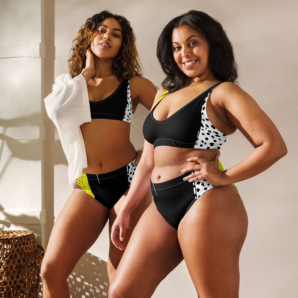 Thumbnail: Recycled high-waisted bikini