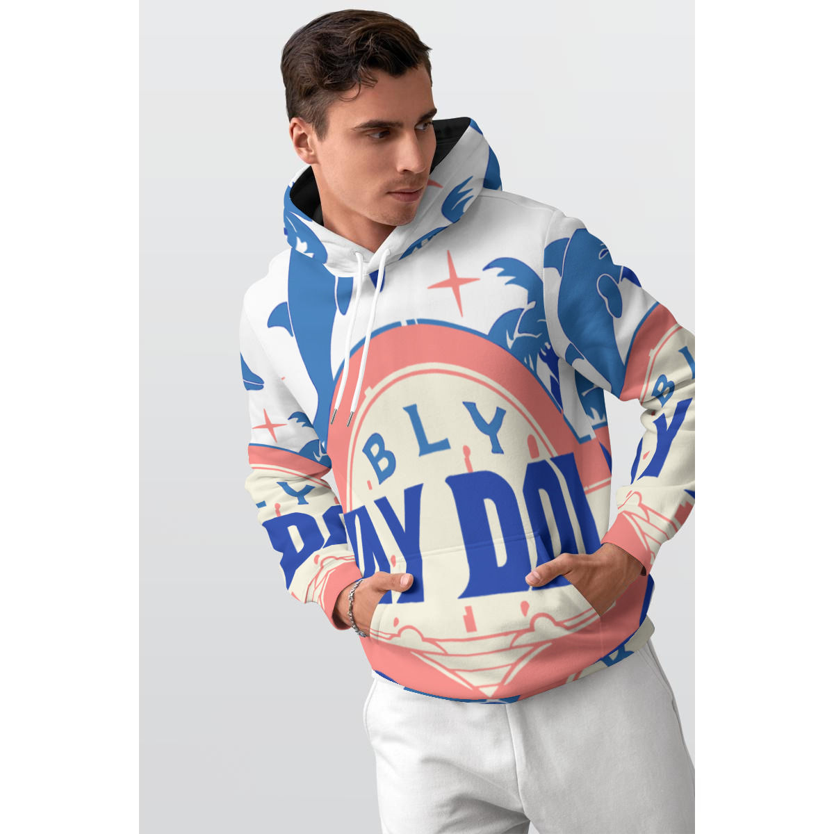 All-Over Print Men's Thicken Pullover Hoodie