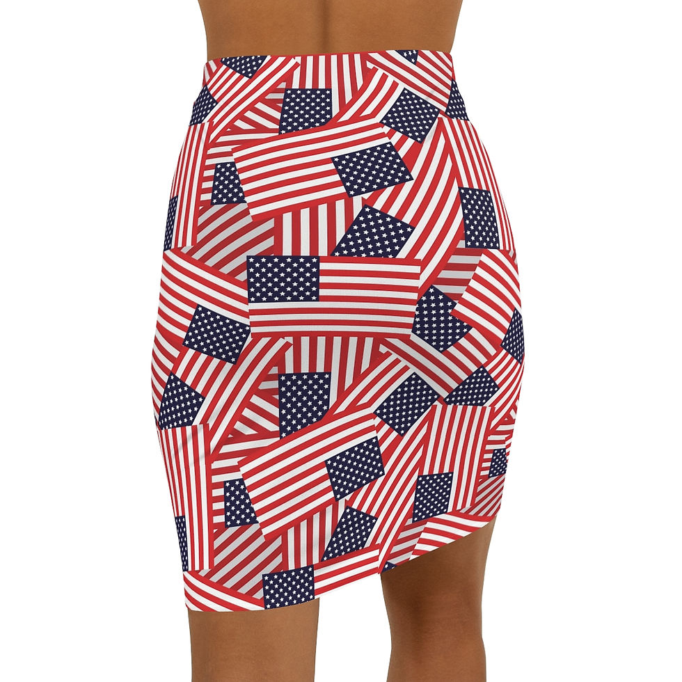 Thumbnail: Women's Mid-Waist Pencil Skirt (AOP)