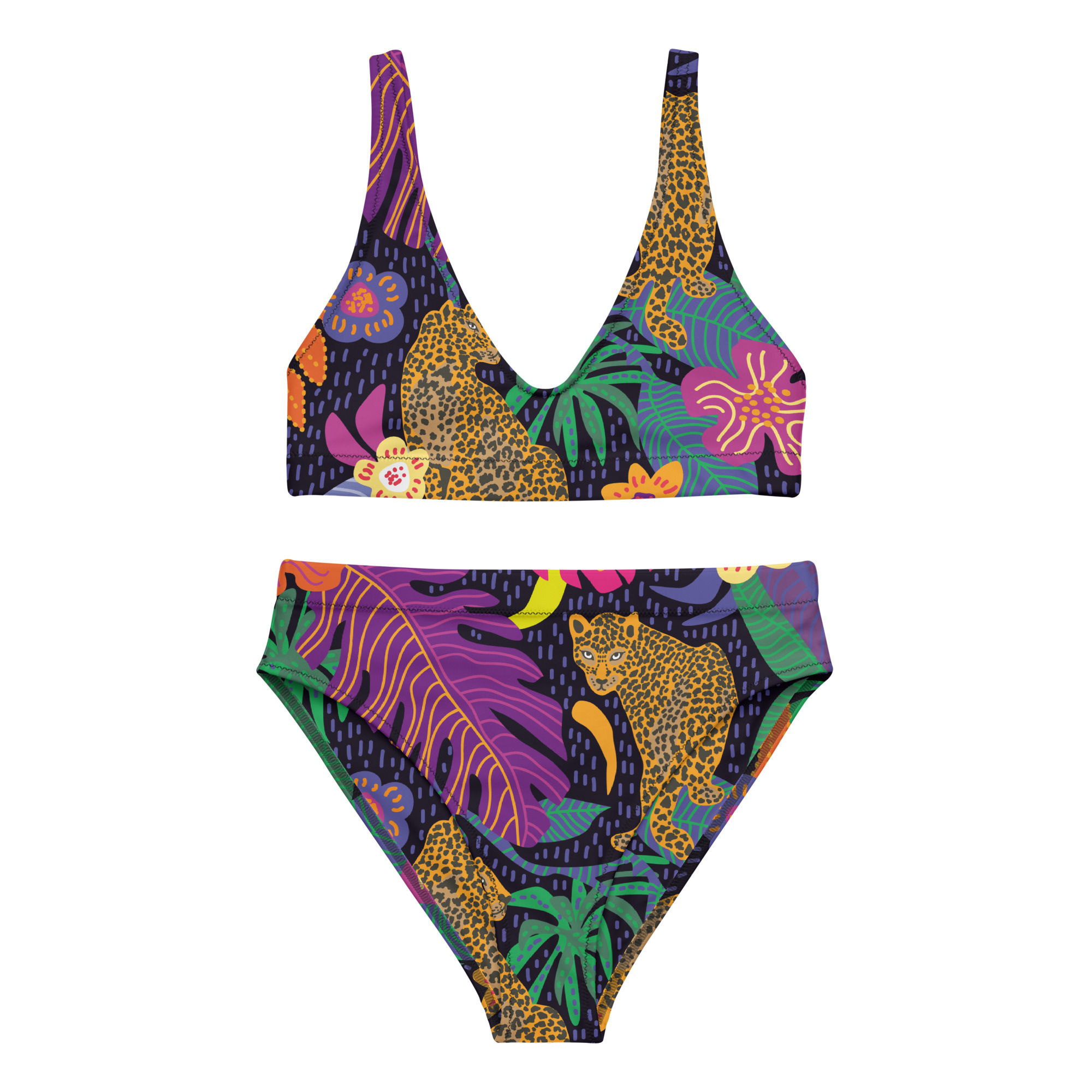 Recycled high-waisted bikini