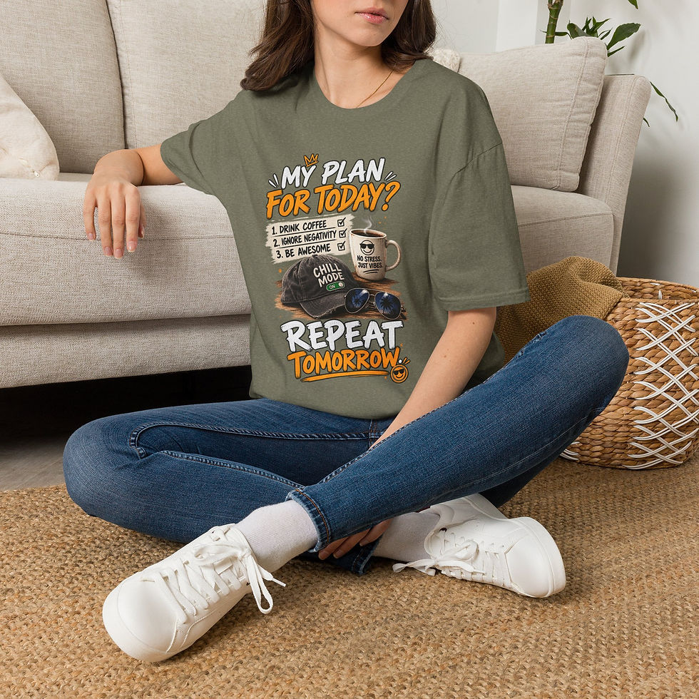 Thumbnail: T-Shirt — "My Plan For Today?" Coffee Checklist Graphic Tee