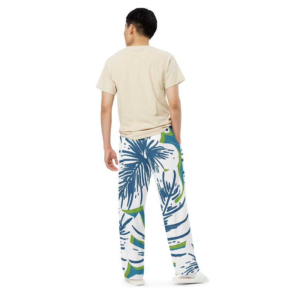 Thumbnail: All-over print unisex wide-leg pants
