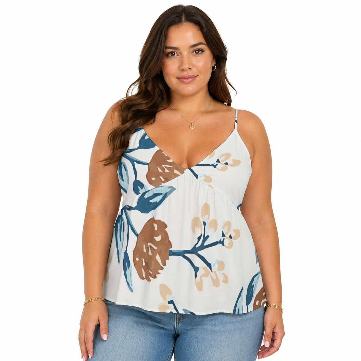 All-Over Print Women's Cami Peplum Top