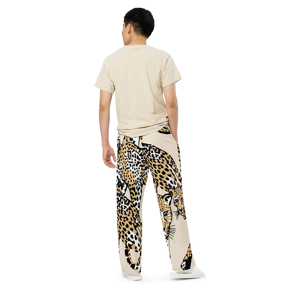 Thumbnail: All-over print unisex wide-leg pants
