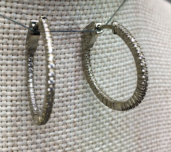 Thin Small Hoops with CZs