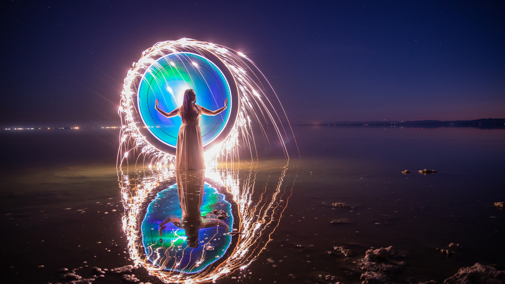 woman in dress reaching out for awakening higher self dance
