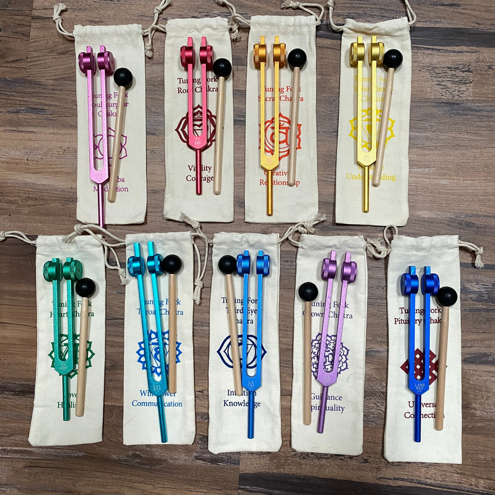 a set of tuning forks