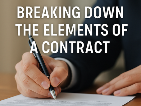 Elements of a contract